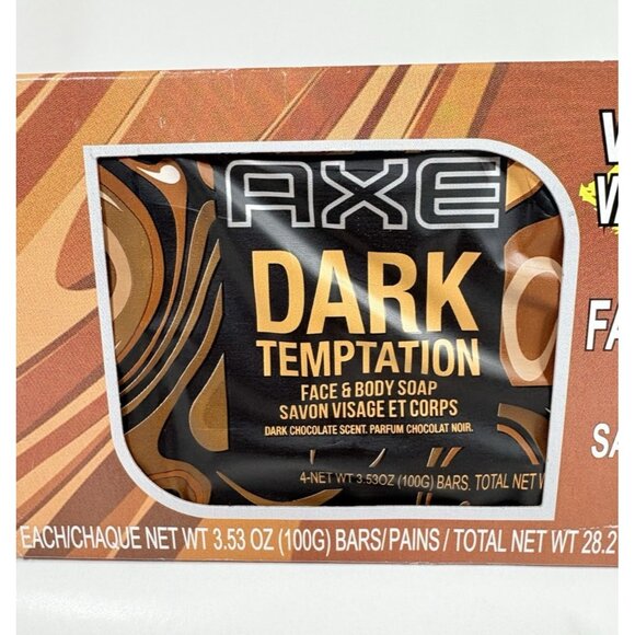 Axe Dark Temptation Dark Chocolate Sent Face Body Soap Bars Pack of 8 Indonesia - Picture 2 of 7